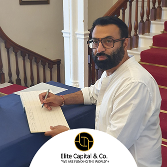 Mr. George Matharu, CEO of Elite Capital & Co. Limited recording his personal condolences at The Convent, Governor's Residence, 285 Main St, Gibraltar GX11 1AA
